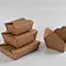 1400ml Disposable Compostable Brown Kraft Cardboard Paper Box /Paper Food Container